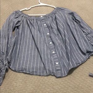 Off the shoulder top purchased at Nordstrom